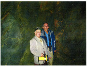 Photograph of Acevedo Standing Next To His Son in One the Tunnels of His POW Camp in Berga