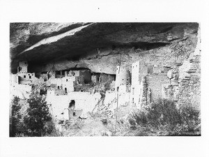 Cliff Palace from the south, Mancos Canyon, Colorado, in Mesa Verde National Park, ca.1900