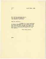 Letter from Julia Morgan to William Randolph Hearst, April 16, 1930