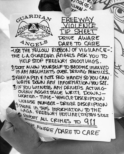 Guardian Angels protest freeway violence