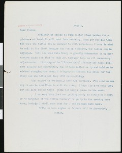Hamlin Garland, letter, 1920-06-01, to Franklin M. Garland