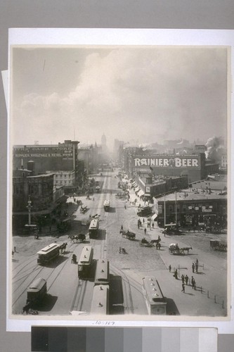 Market St. looking west from Ferry Building tower, 1905