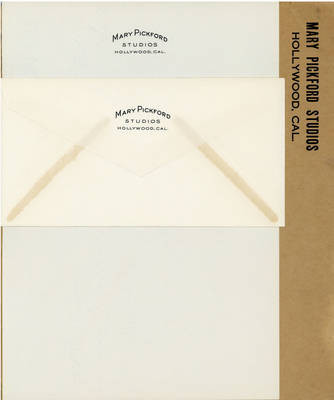Stationary for the Mary Pickford Studios