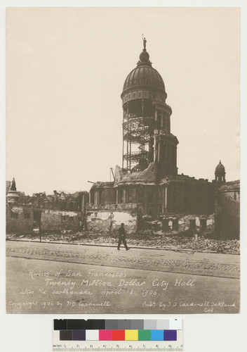 Ruins of San Francisco's Twenty Million Dollar City Hall after the earthquake, April 18, 1906