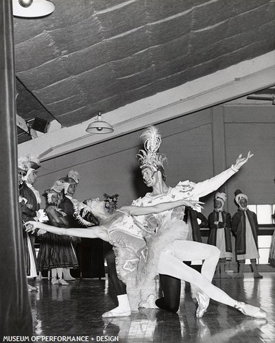 Jocelyn Vollmar and Richard Carter rehearsing Christensen's Beauty and the Beast, 1961
