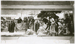 [Right half of mural at Southern Pacific Depot at 4th and I Streets in Sacramento depicting groundbreaking for construction of the transcontinental railroad]