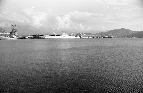 Ships docked at the port of Santa Marta, Tayrona, Colombia, 1976