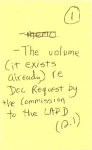 Summary of discussion re ground rules for LAPD documents production, 1991 Apr. 10-25