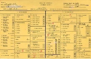 WPA household census for 1015 W 55TH, Los Angeles