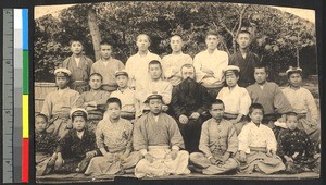 Missionary father with young men and boys, Japan, ca.1920-1940