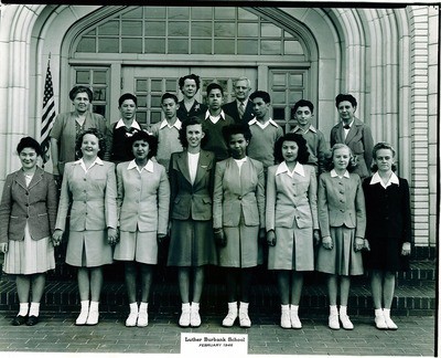 Stockton - Schools - Luther Burbank: students, June 1945