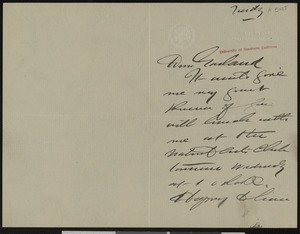 Alfred East, letter, to Hamlin Garland