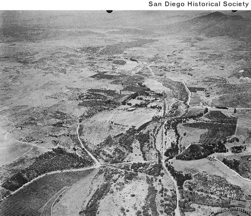 Aerial view of the croplands Bonita Valley