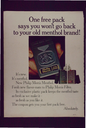 One free pack says you won't go back to your old menthol brand!