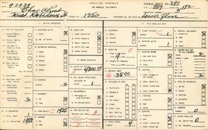 WPA household census for 1250 WEST ROBIDOUX STREET, Los Angeles County