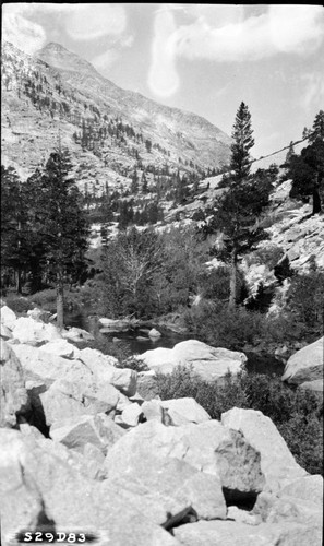 High Sierra Trail Investigation, Rock Slide Lake. (Misc. Lakes)