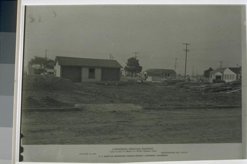 Condemned improved property, October 1942. United States Maritime Commission Housing Project, Richmond, California [copy prints]