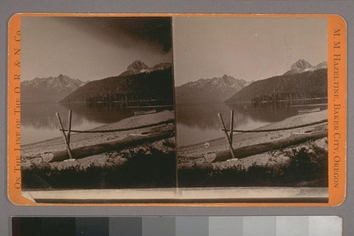 (Red Fish Lake, Idaho; on verso.) Photographer's series: On the Line of the O. R. & N. Co