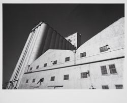 View of the Nulaid Foods Inc. feed mill and grain elevators