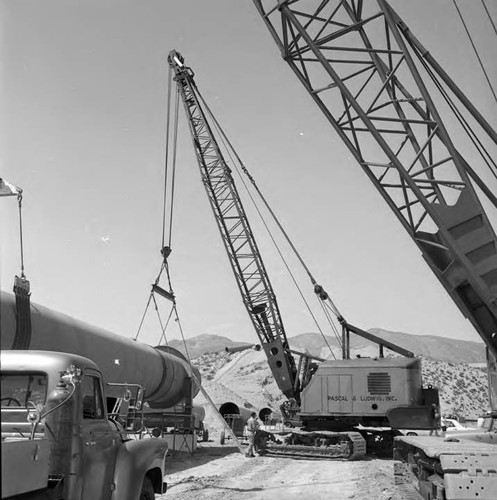 Second Los Angeles Aqueduct siphon construction section between Mojave and Little Lake, California
