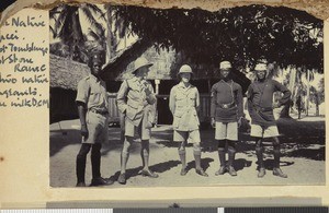 Officers and ANMC orderlies, Dar es Salaam, Tanzania, 1918