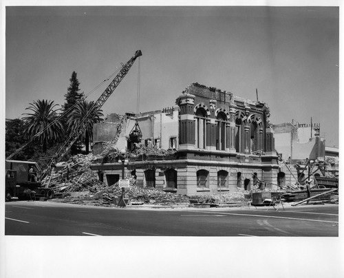 View of the Old San Jose City Hall Building Partially Demolished