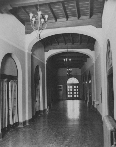 Ebell Clubhouse on 625 N. French Street looking down the foyer that leads to the Mortimer Street door
