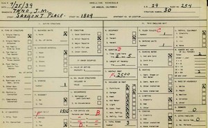 WPA household census for 1509 SARGENT, Los Angeles