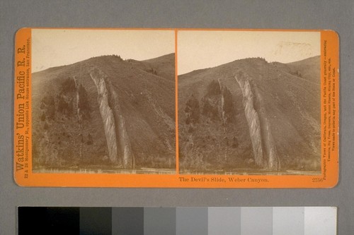 The Devil's Slide, Weber Canyon [Utah]. Watkins' Union Pacific Railroad