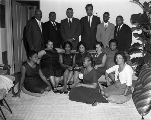 Group at home, Los Angeles, 1962