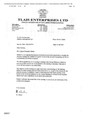 [Letter from M Clarke to Norman Jack regarding Cyprus Domestic Market]
