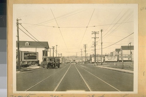 North on Mission St. from Lowell St. June 1928