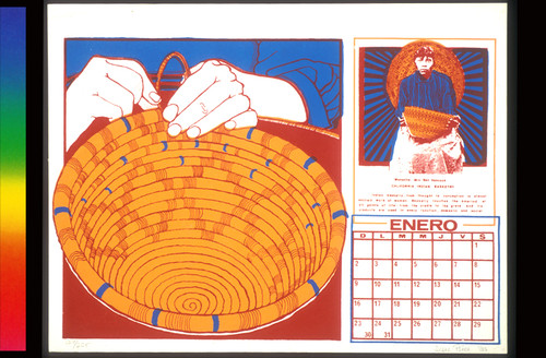 California Indian Basketry; from La Historia De California Calendar 1977