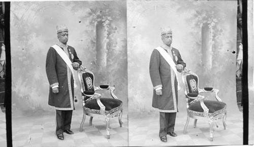 H.H. the Raja of Cachin at his residence, Madras, India