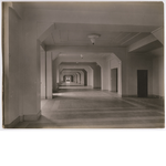 Long exhibition corridor in the Oakland Municipal Auditorium, circa 1914