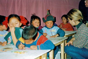 Mongolia 1998 - From one of the Gher kindergartens in Ulan Bator that are run by JCS (Joint Chr