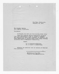 Letter from A. G. Barmore and J. D. Black to the Los Angeles Record