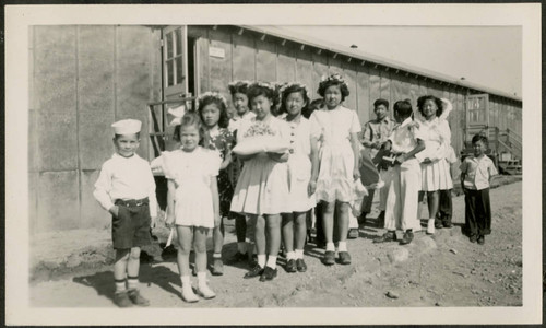 Group of children at Minidoka incarceration camp