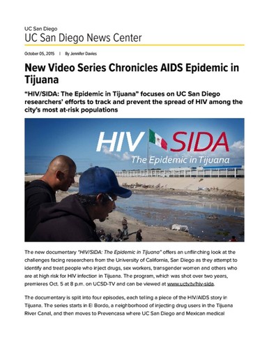 New Video Series Chronicles AIDS Epidemic in Tijuana