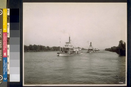 Freight Boats on the Sacramento River