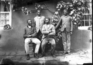 African men, Morija, Lesotho, 1906
