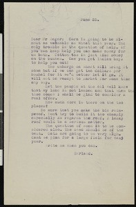 Hamlin Garland, letter, 1921-06-25, to John H. Seger
