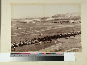 Military parade, Mahamasina plain, Antananarivo, Madagascar, 1897