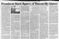 Prominent black figures of Watsonville history