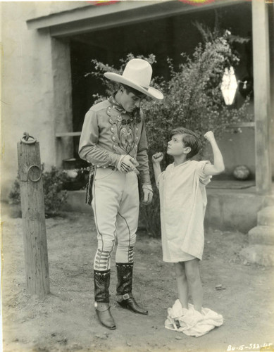 Tom Mix and Micky Moore in "No Man's Gold" (1926)