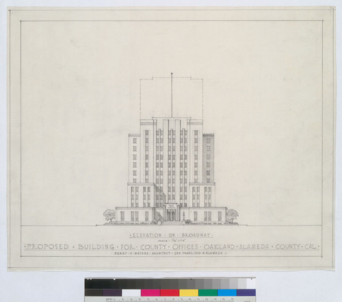 Proposed Building for County Offices: Elevation on Broadway