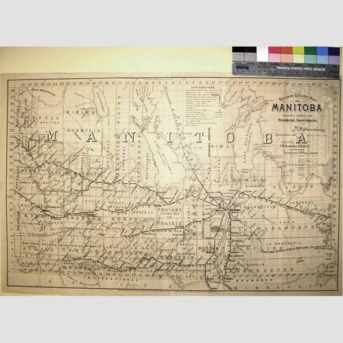 Railway & guide map of Manitoba ; / compiled by J. H. Brownlee, C.E., D.L.S. in the offices of the Department of Public Works