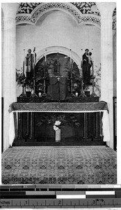 Altar in a chapel, Hokkaido, Japan, ca. 1920-1940