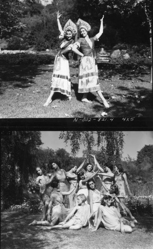 Women dancers in costumes, views 4-5