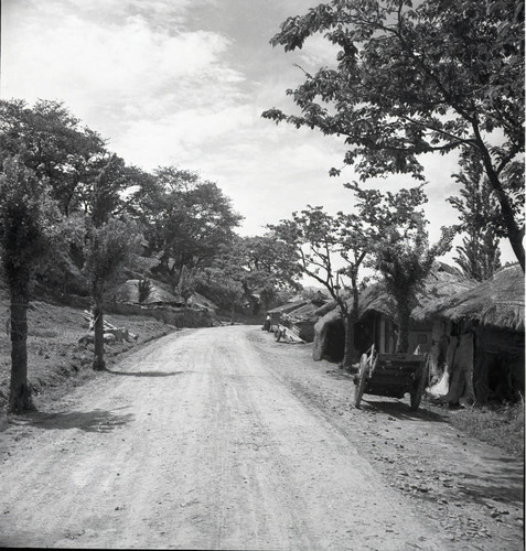 Road through a village